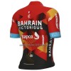 Completo Maglia + Pantaloncino con bretelle 2023 Bahrain Victorious Manica Corta Rosso Nero